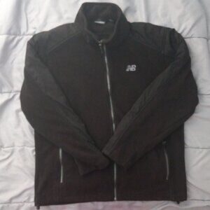 New Balance Men’s  Black Fleece Fall/Winter Jacket Full Zip Athletic Fit Size L